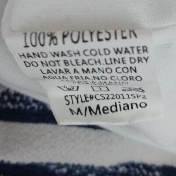 Cals Women's Blue & White Sleeveless Romper Size Medium - Picture 4 of 5